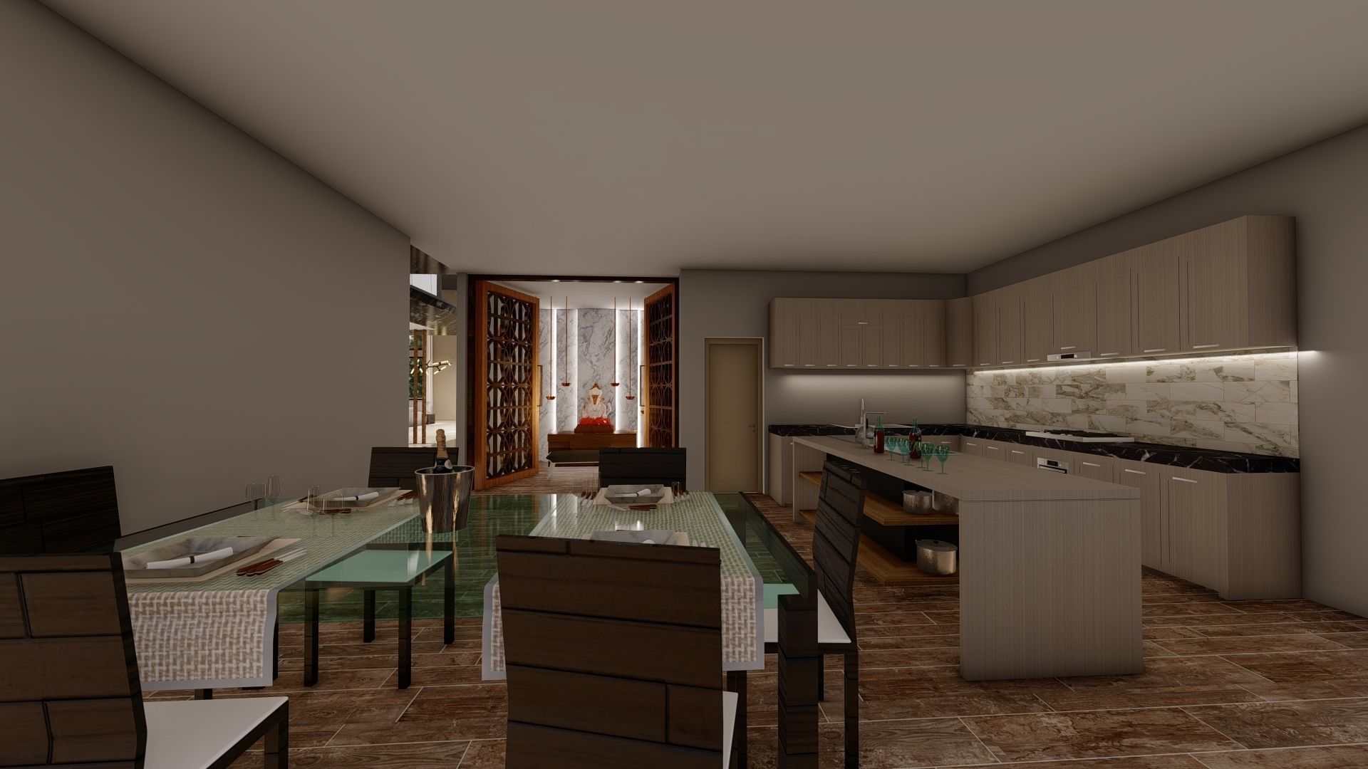 modern house fully furnished detailed model 3D model_15