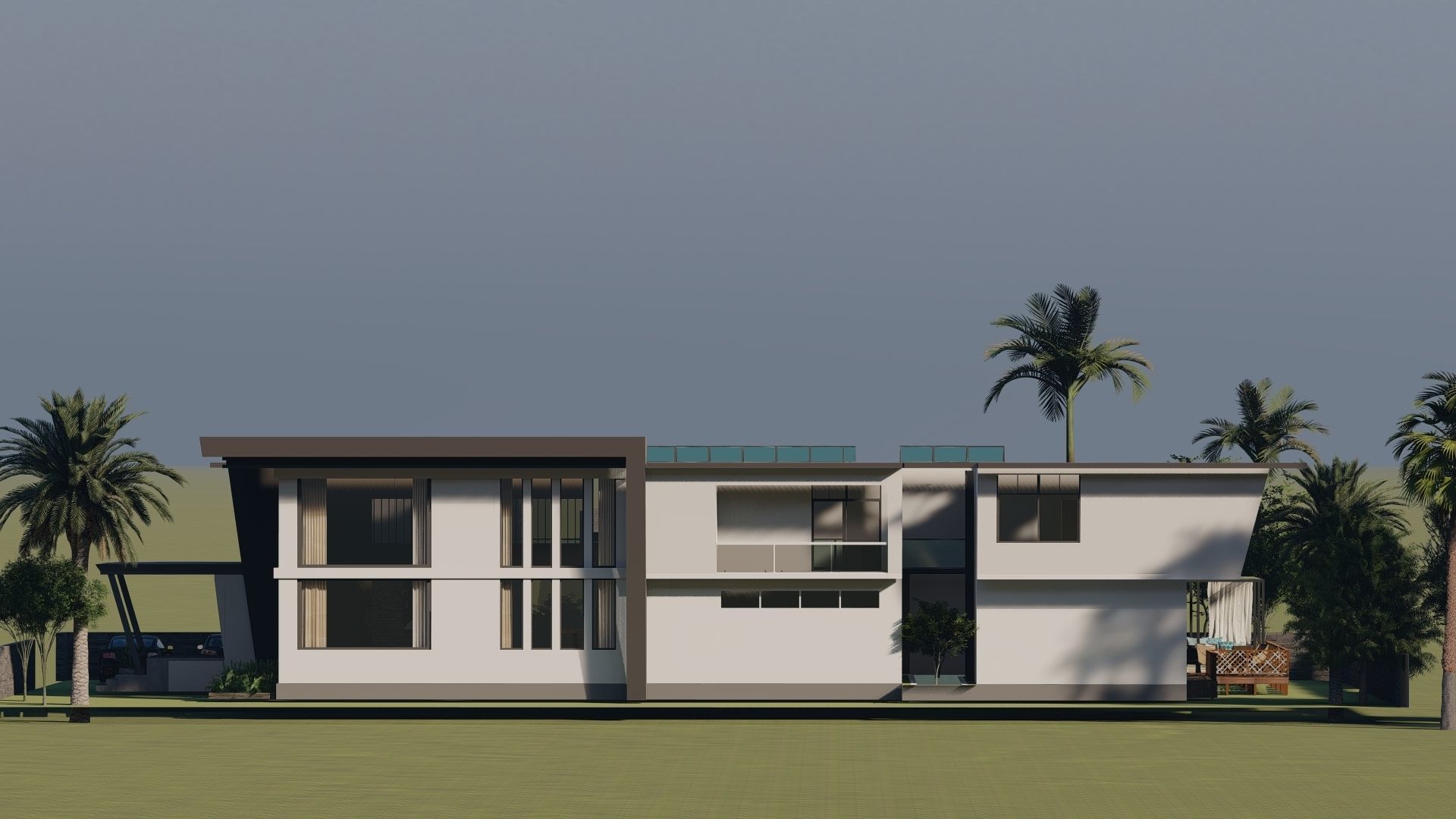 modern house fully furnished detailed model 3D model_8