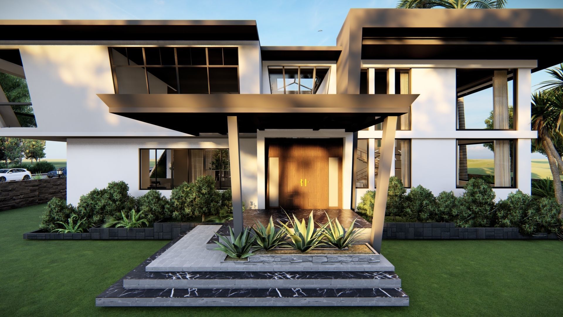 modern house fully furnished detailed model 3D model_7