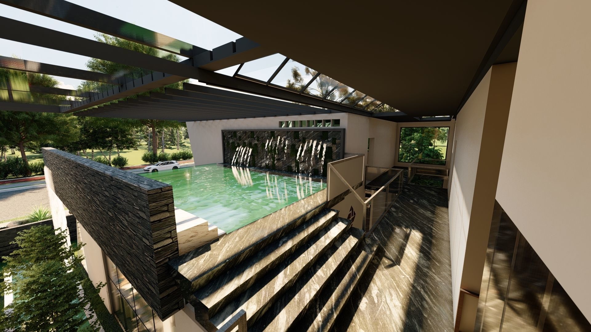 modern house fully furnished detailed model 3D model_10