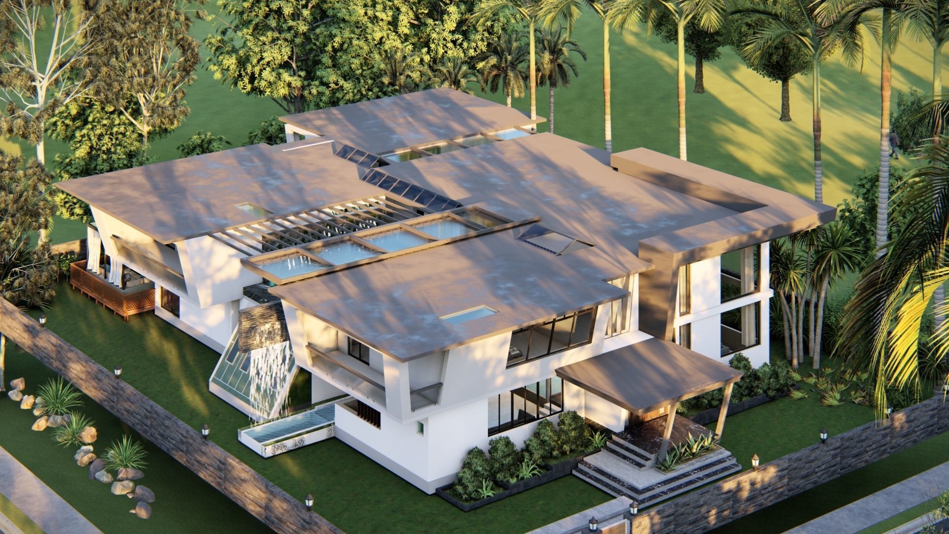 modern house fully furnished detailed model 3D model_2