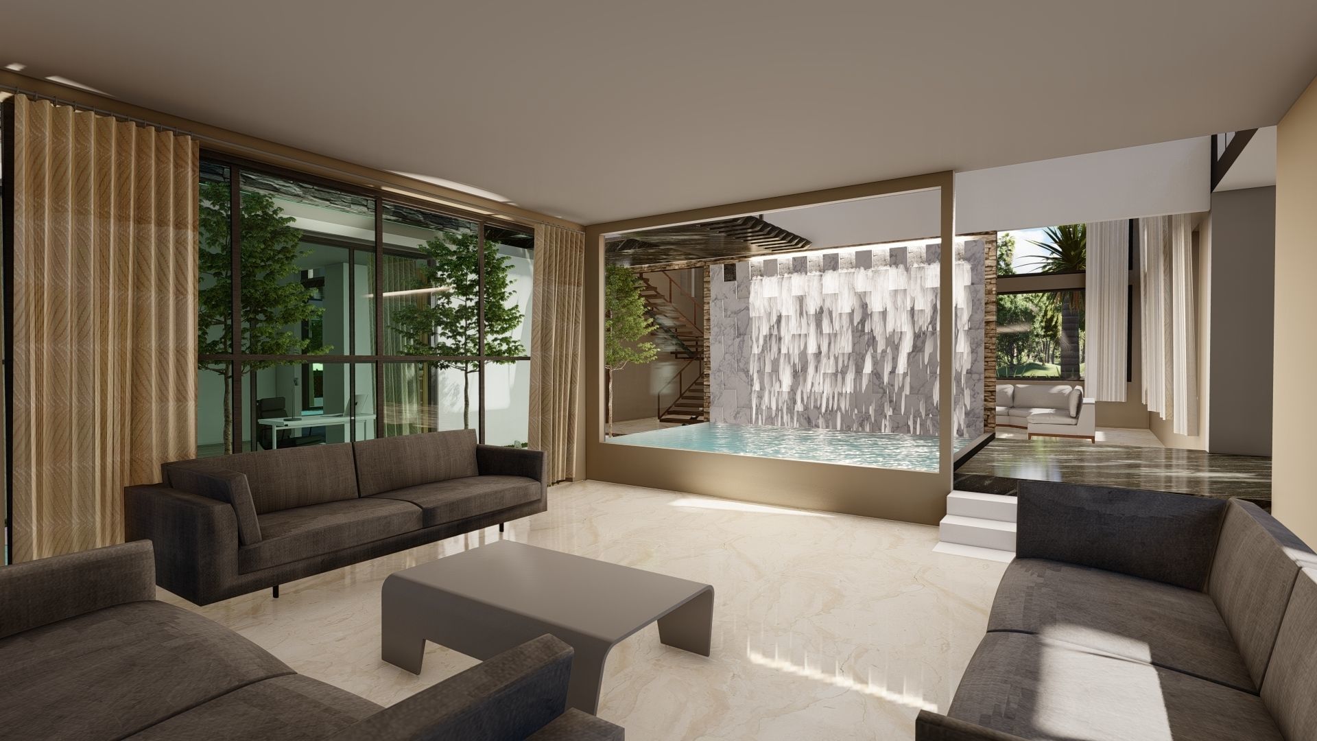 modern house fully furnished detailed model 3D model_19