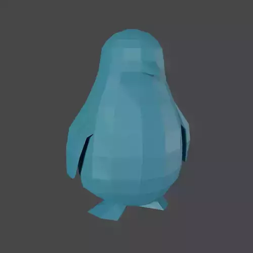 Penguin - low poly polygonal
