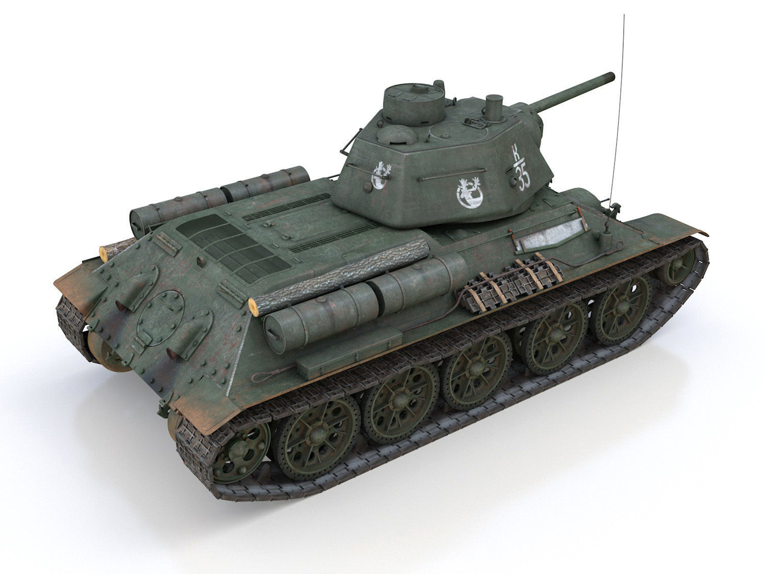 T-34-76 - Model 1943 - Soviet medium tank - K35 3D model_5