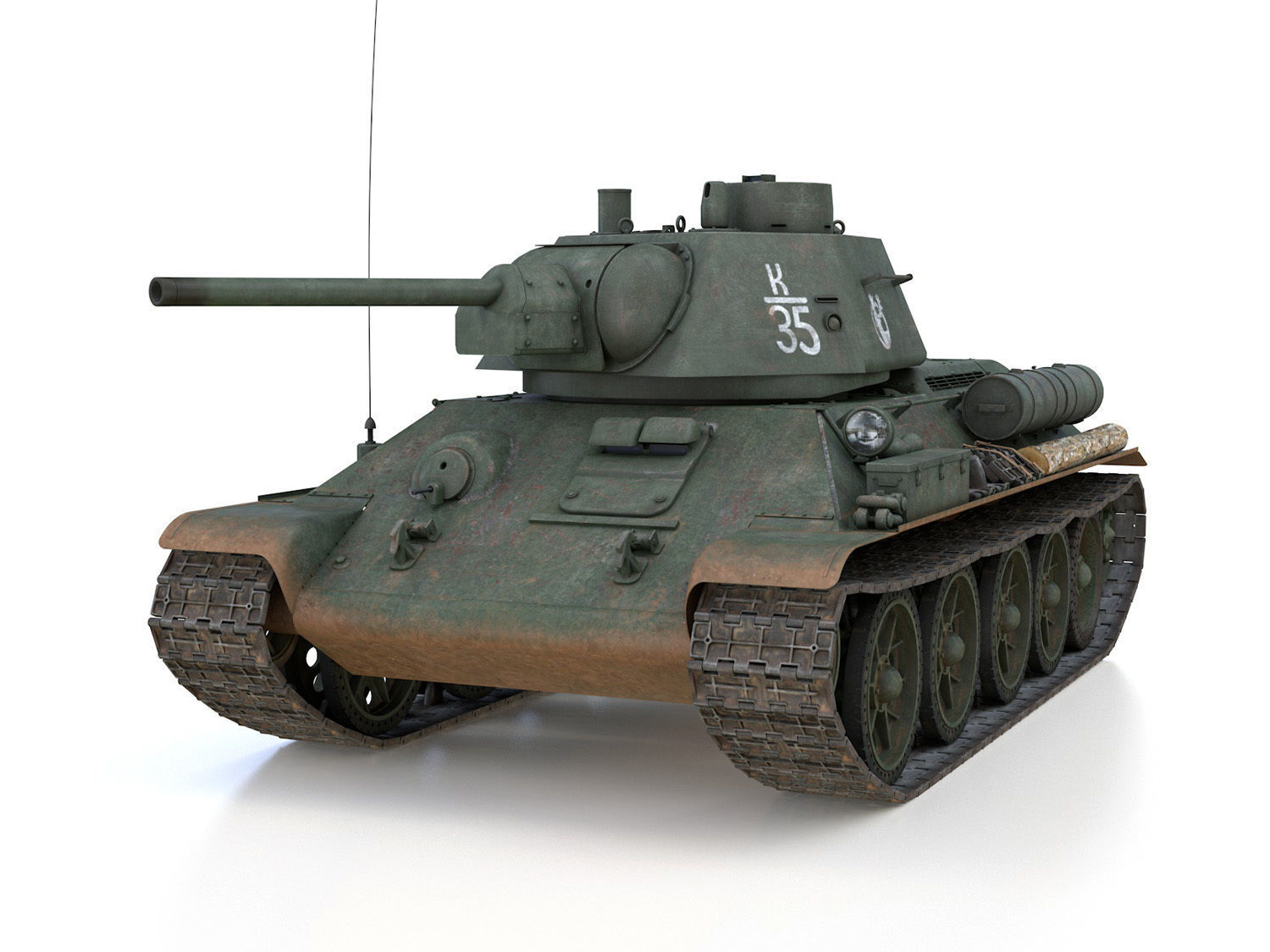 T-34-76 - Model 1943 - Soviet medium tank - K35 3D model_1
