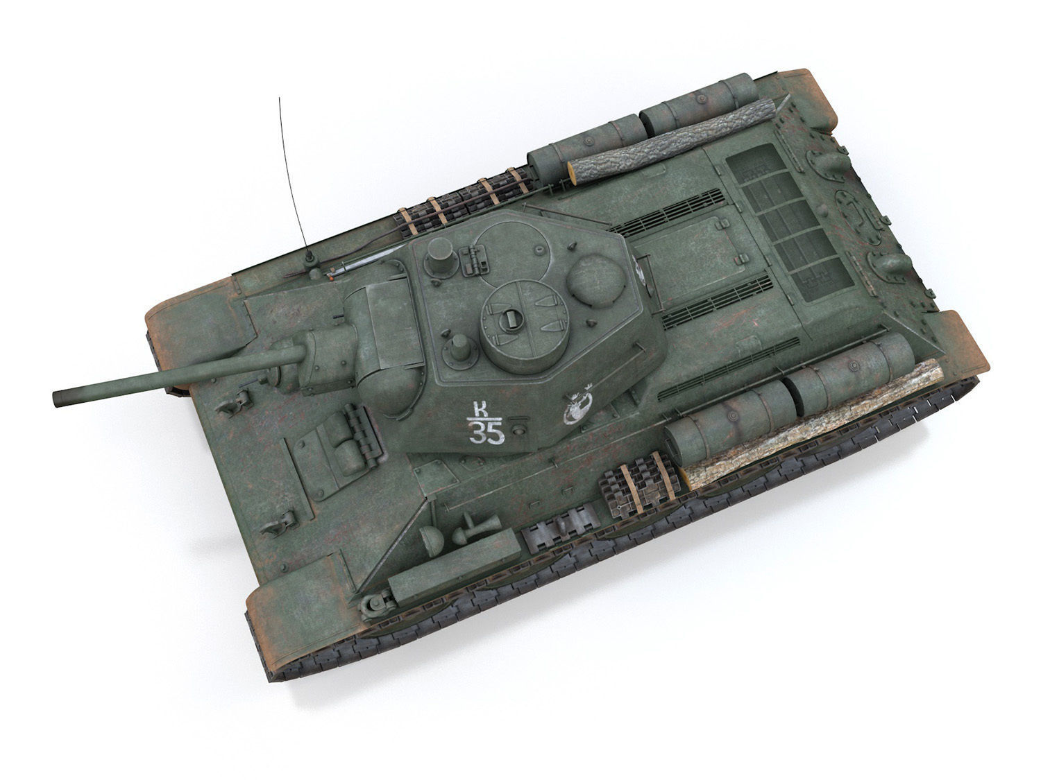 T-34-76 - Model 1943 - Soviet medium tank - K35 3D model_8
