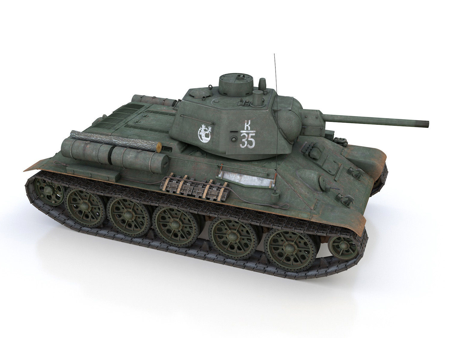 T-34-76 - Model 1943 - Soviet medium tank - K35 3D model_6