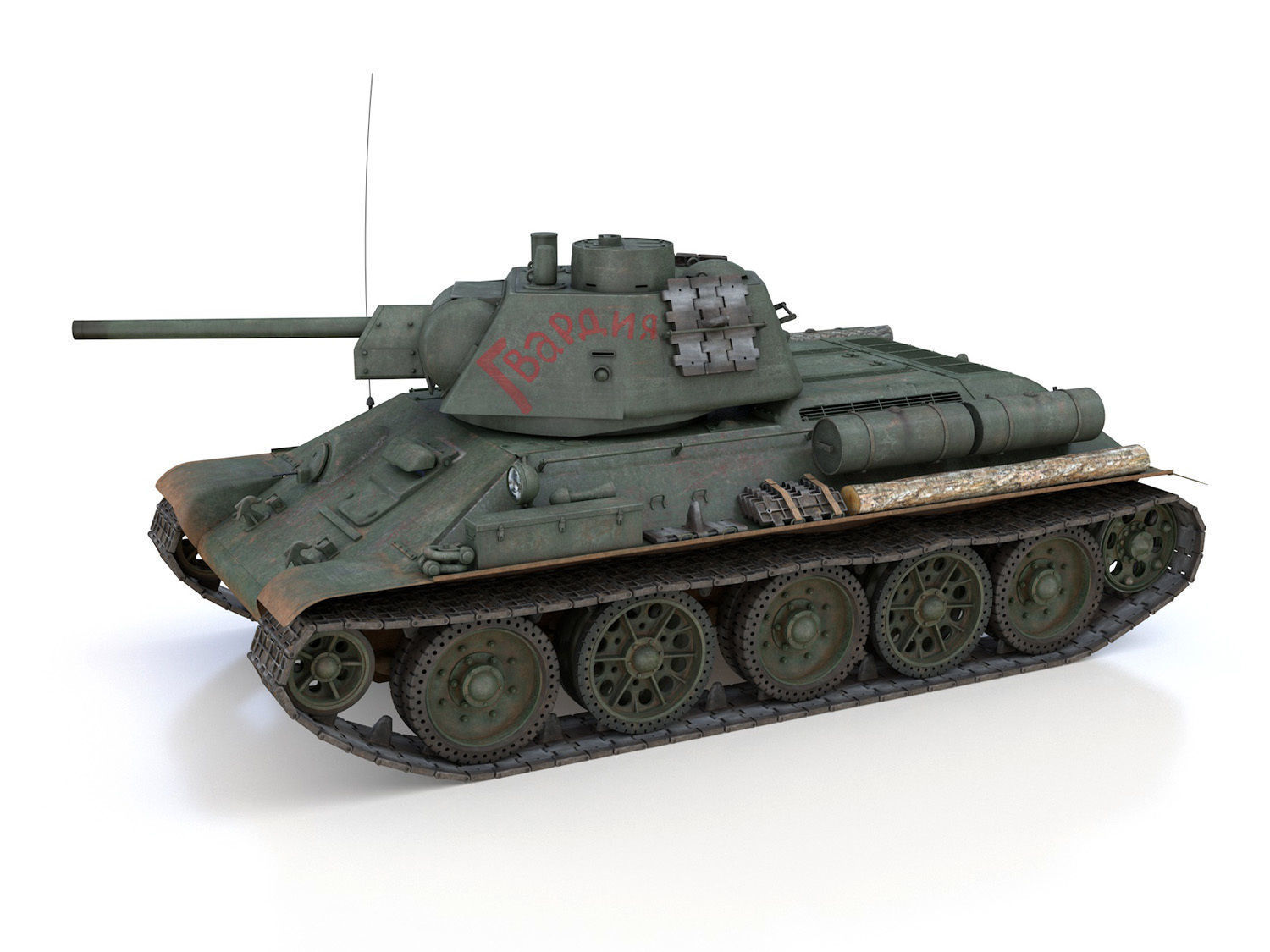 T-34-76 - Model 1943 - Soviet medium tank - Guards 3D model_2