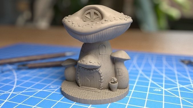 Mushroom House 3D print model