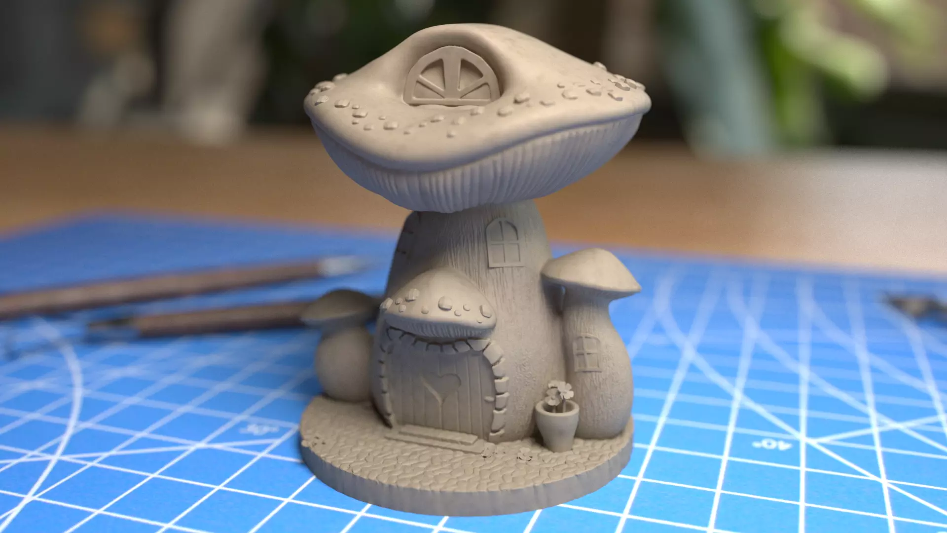 Mushroom House 3D print model_0