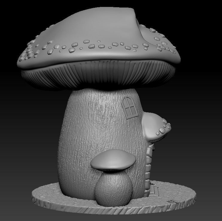 Mushroom House 3D print model_3