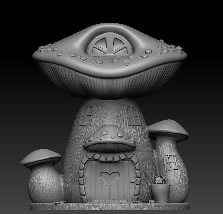 Mushroom House 3D print model_2