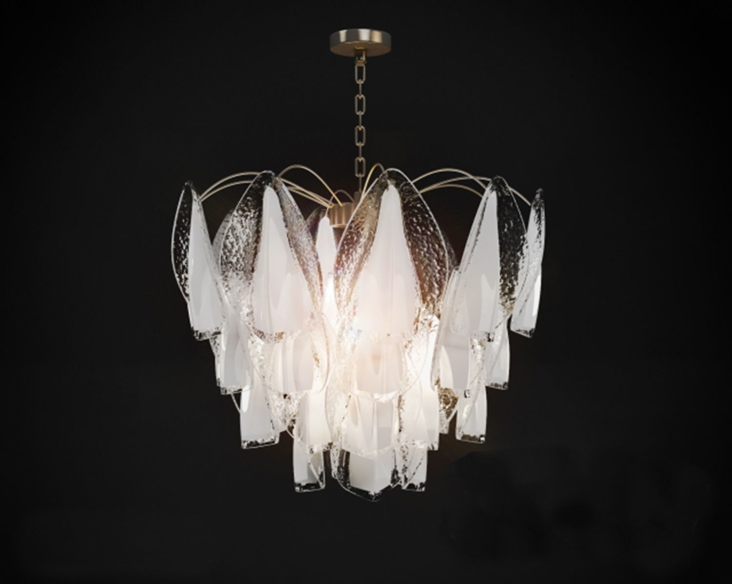 Art chandelier 3D model Low-poly 3D model_1