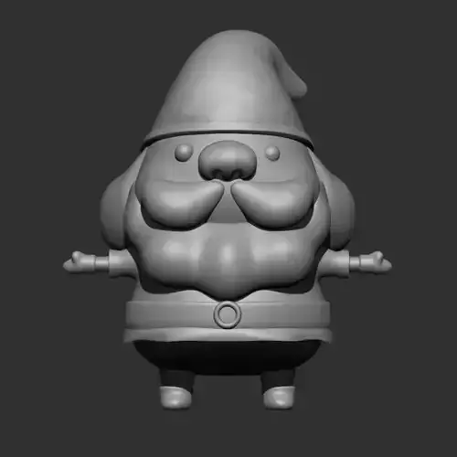 Santa 3d model gnome