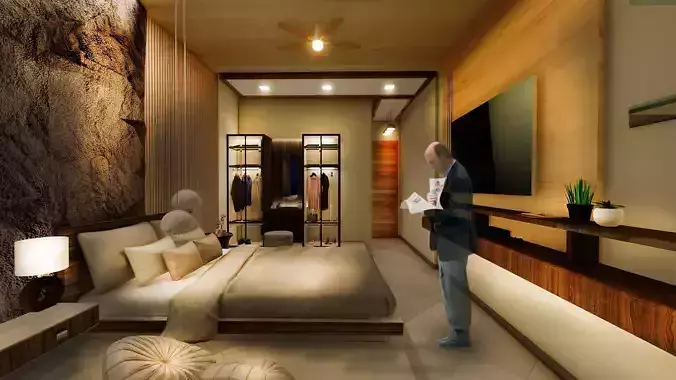 Transform Your Space with the Interactive Interior Design Model 3D model