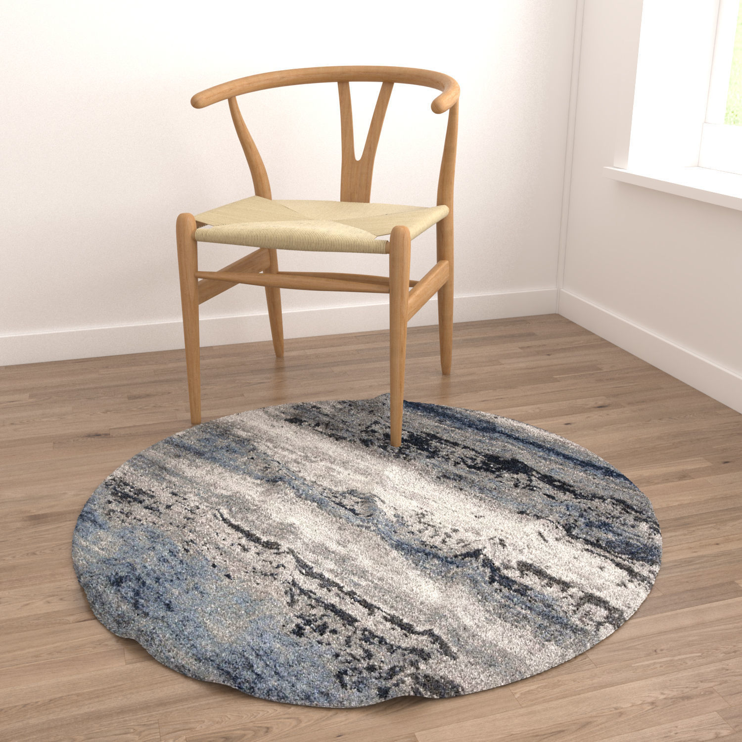 Round Rug Set 100 3D model_3