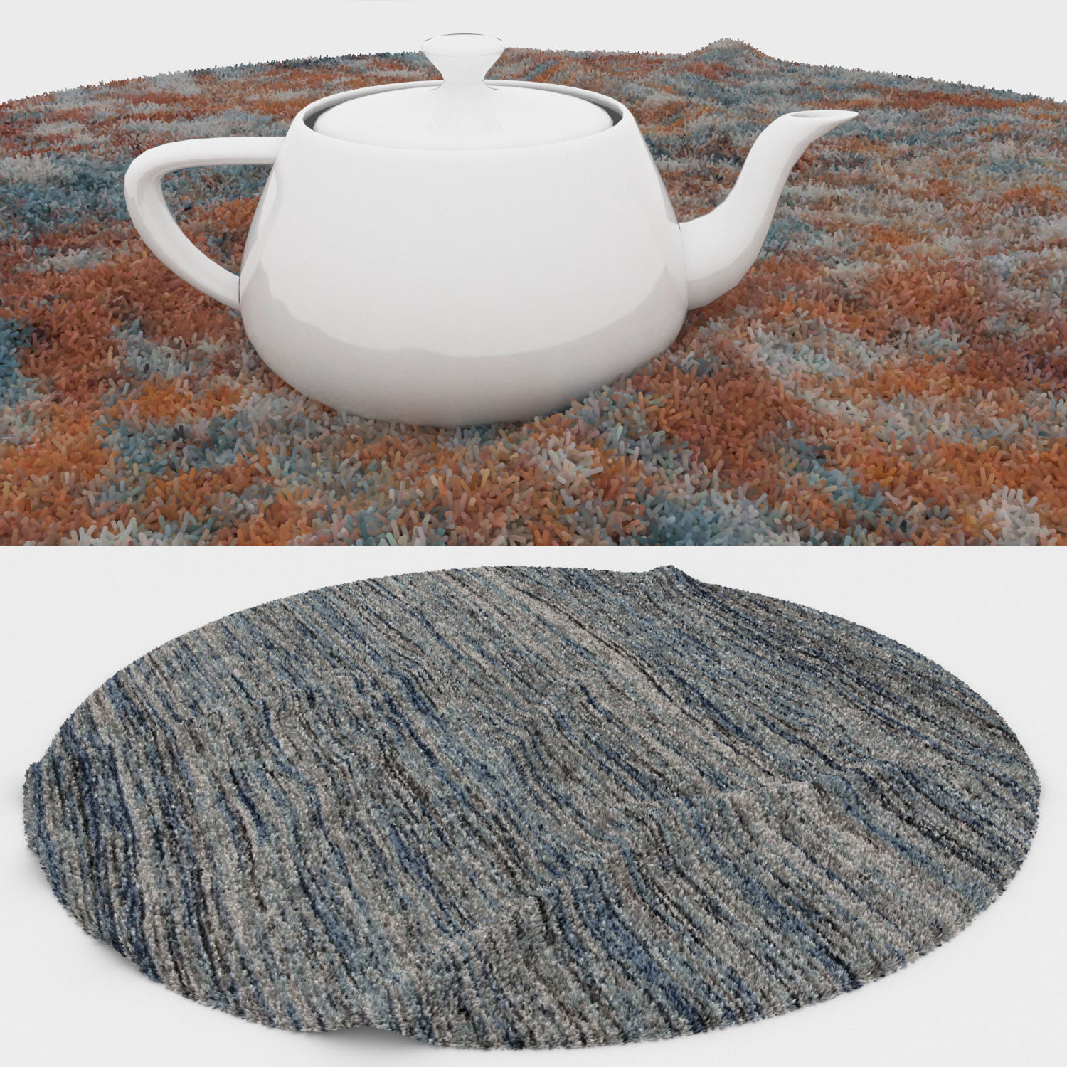 Round Rug Set 100 3D model_2