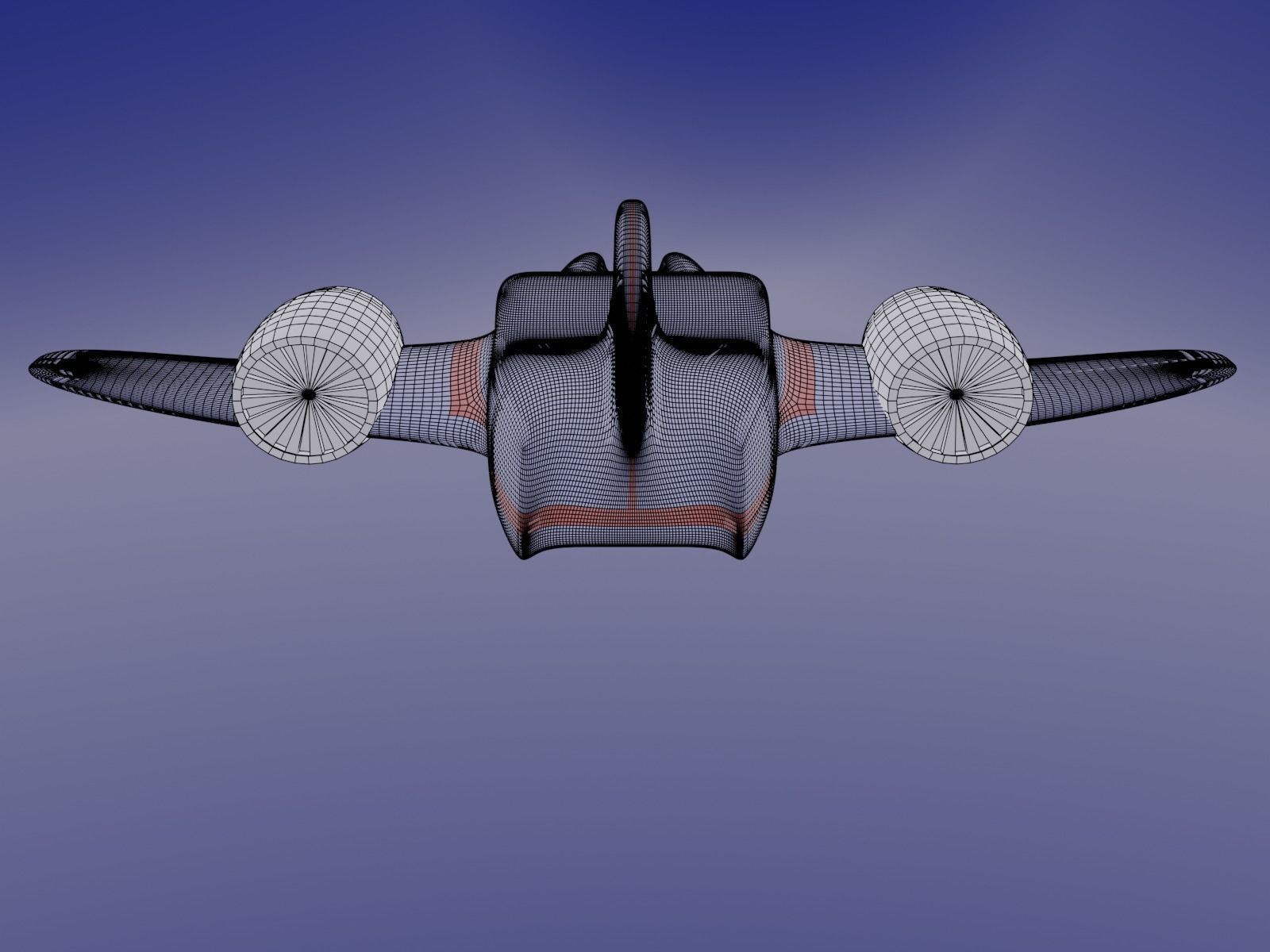 Spaceship Free low-poly 3D model_4