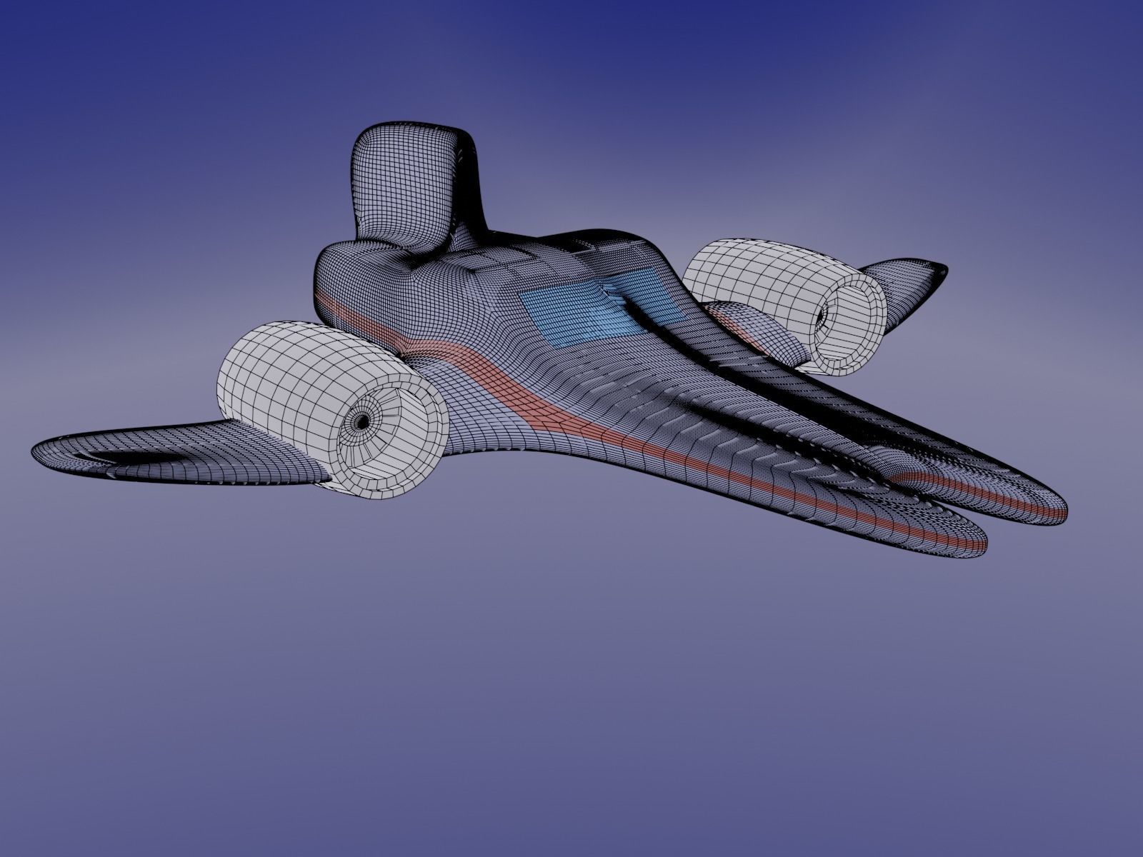 Spaceship Free low-poly 3D model_8