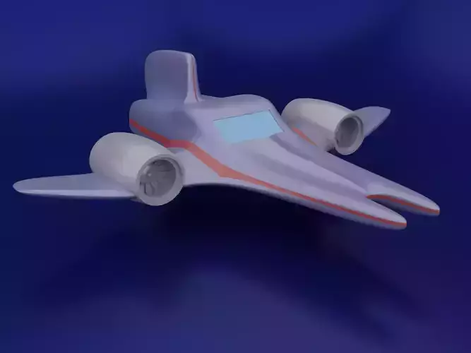 Spaceship Free low-poly 3D model