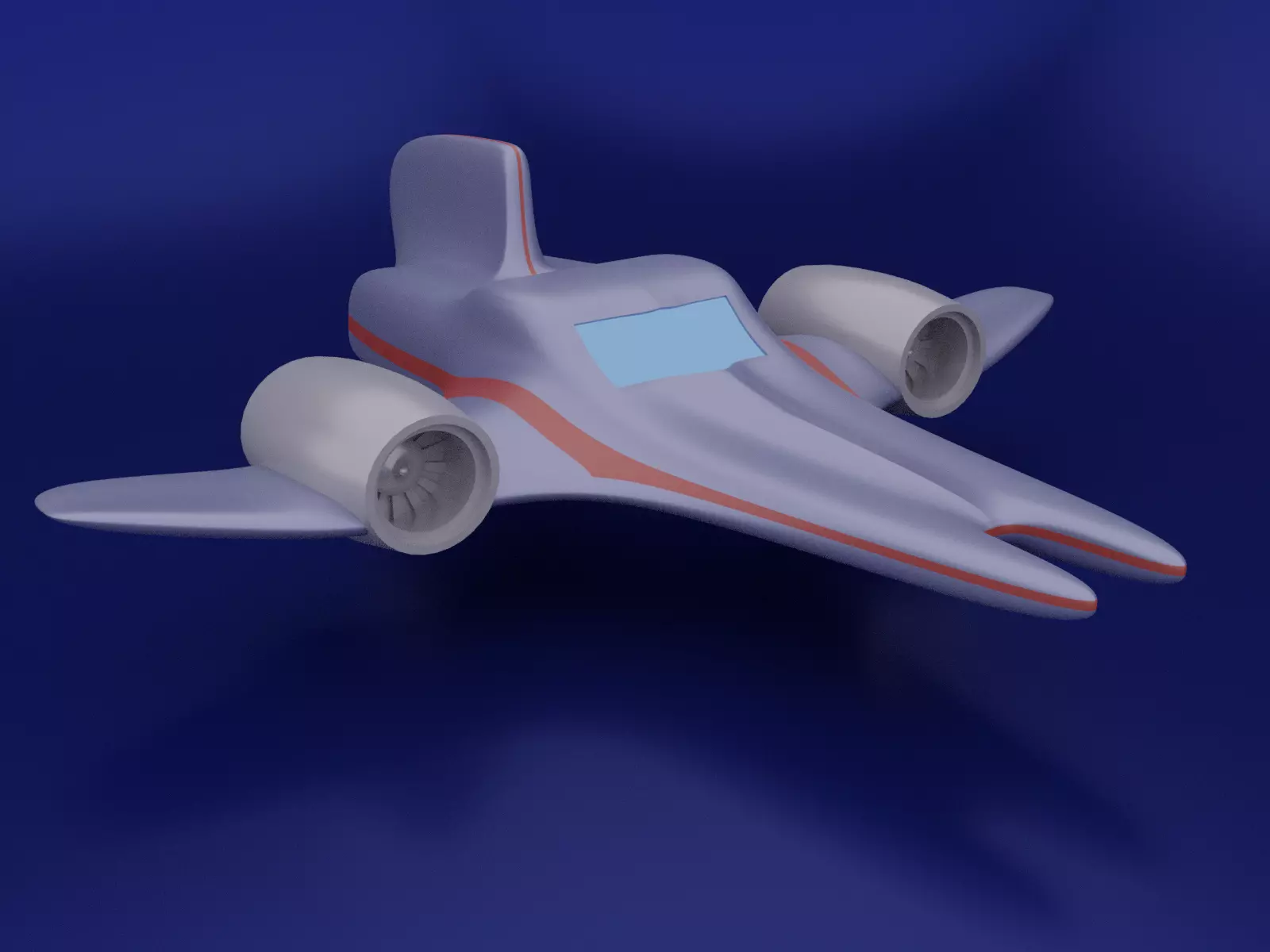 Spaceship Free low-poly 3D model_0