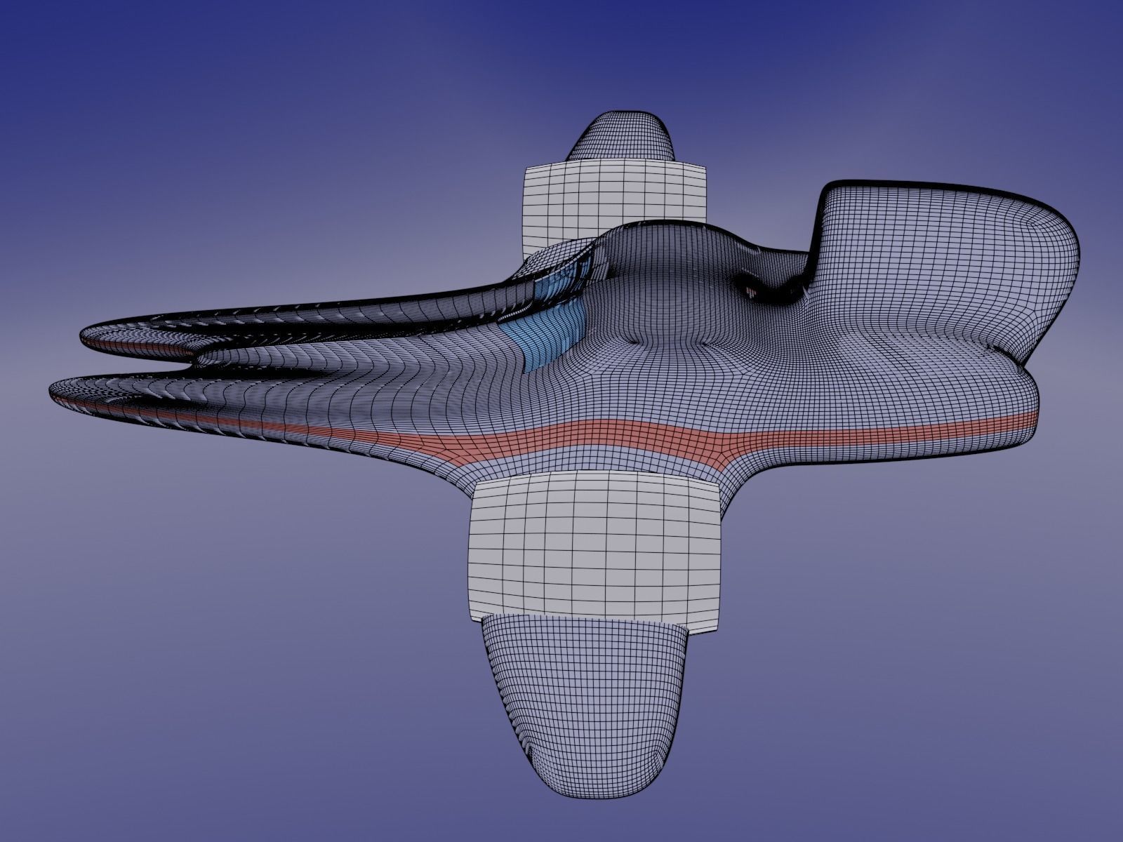 Spaceship Free low-poly 3D model_7