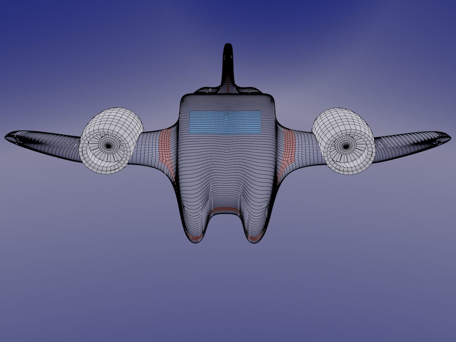 Spaceship Free low-poly 3D model_3