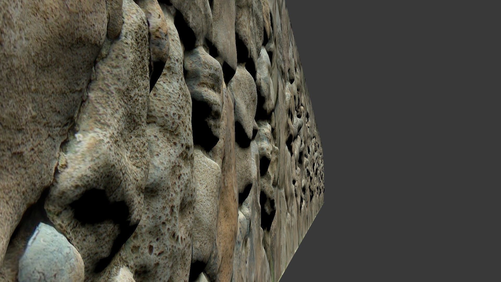 Lava Rock Wall 3D model_4