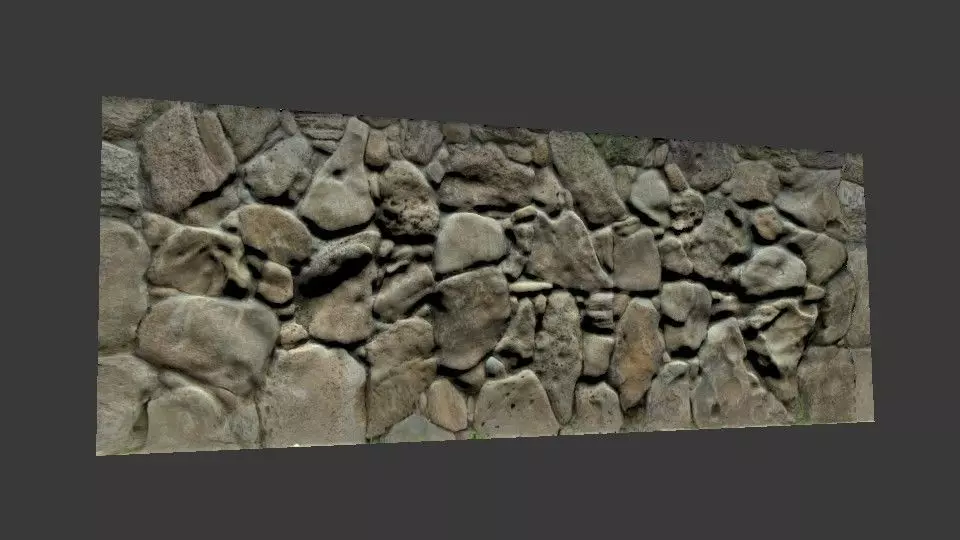 Lava Rock Wall 3D model_0