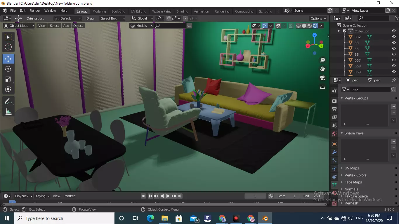 siting room 3D print model