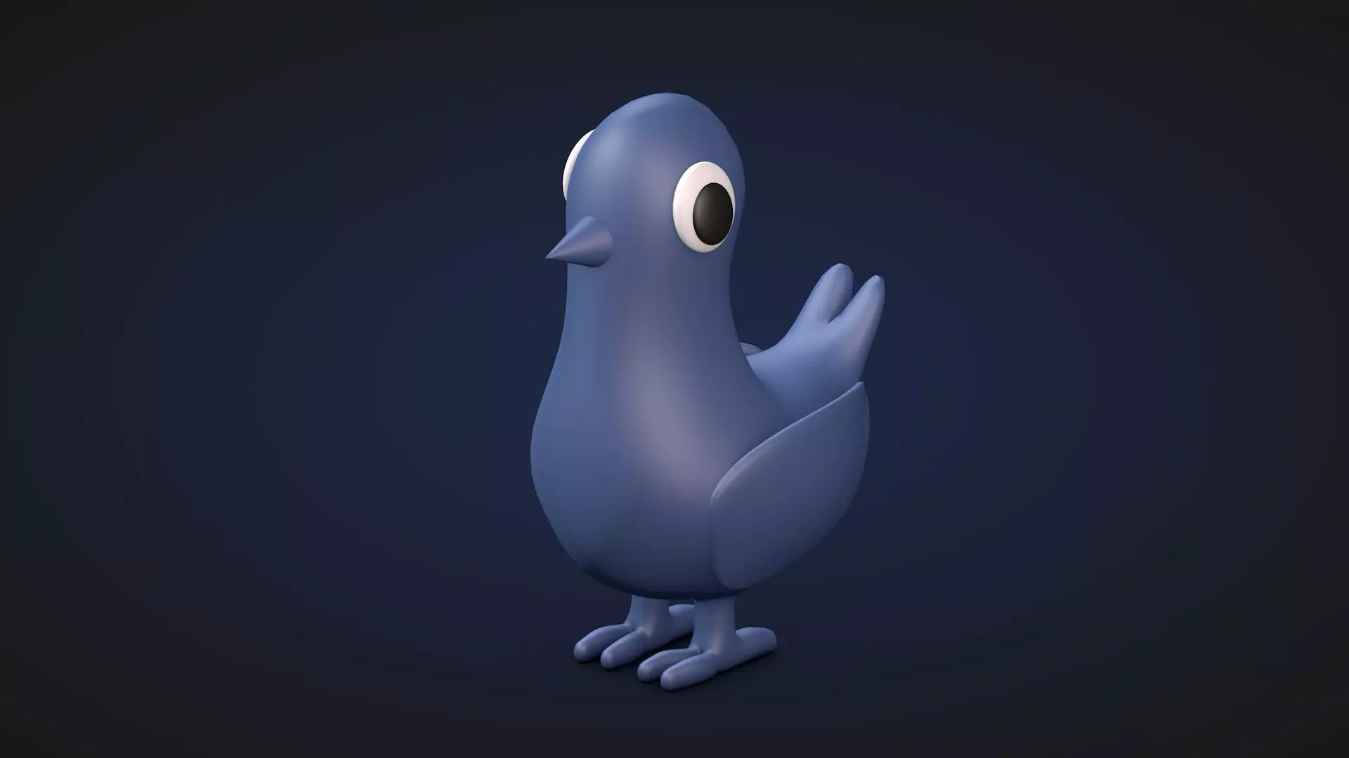 Bird - Toy Low-poly 3D model_0