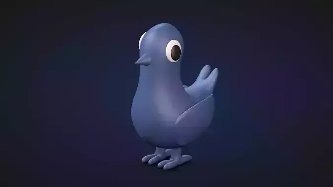Bird - Toy Low-poly 3D model