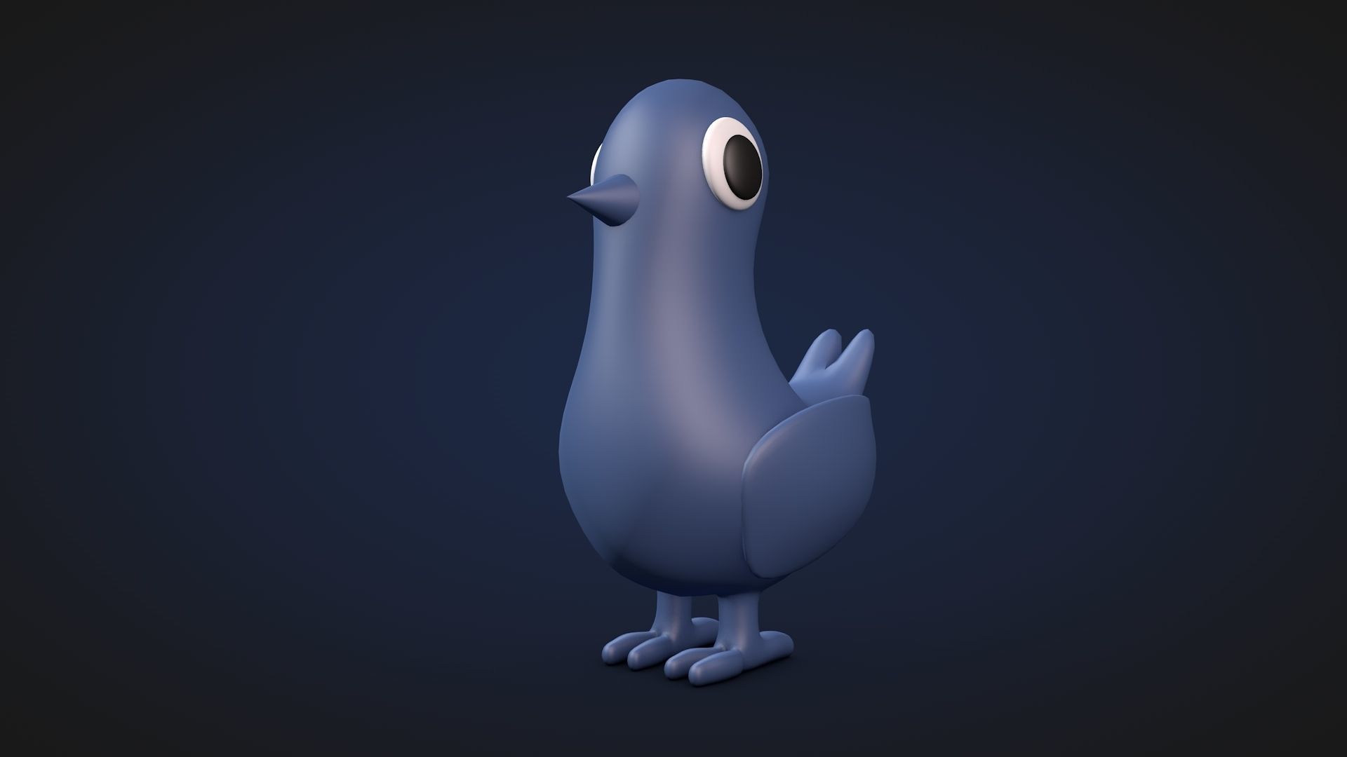 Bird - Toy Low-poly 3D model_6