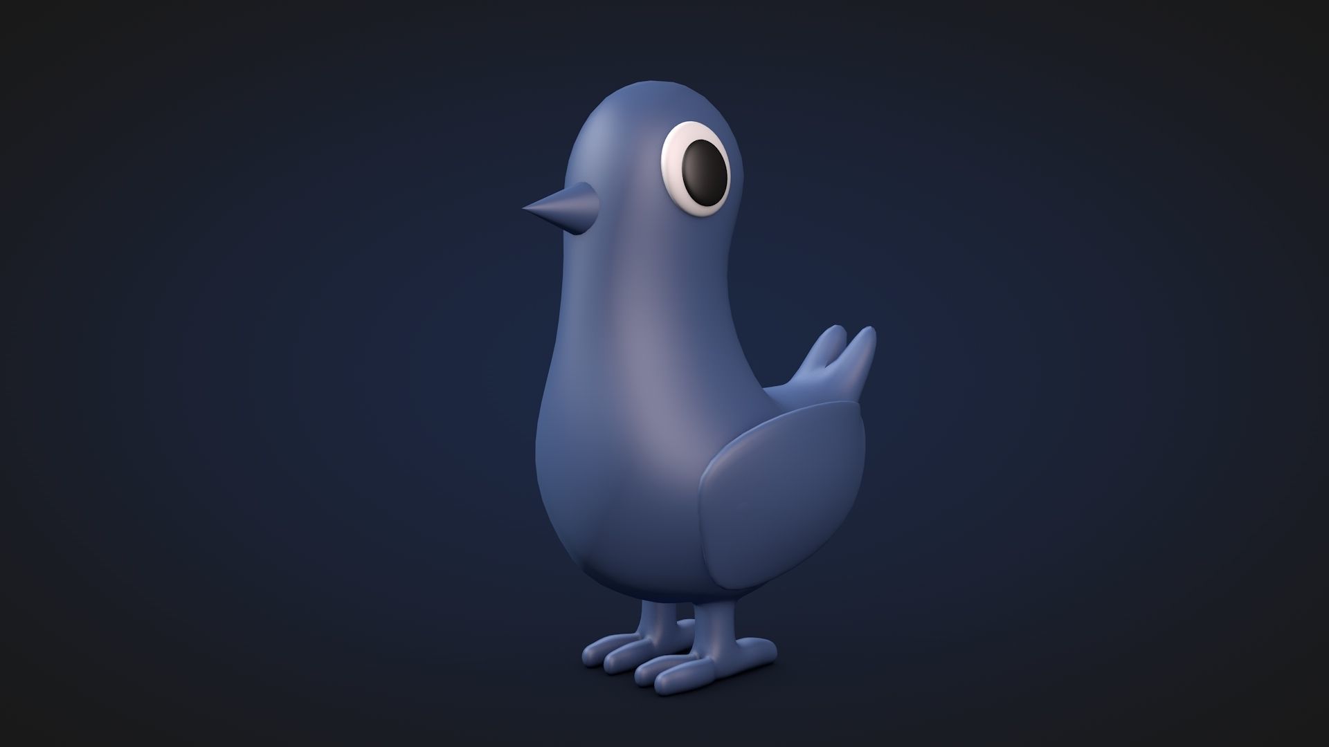 Bird - Toy Low-poly 3D model_4