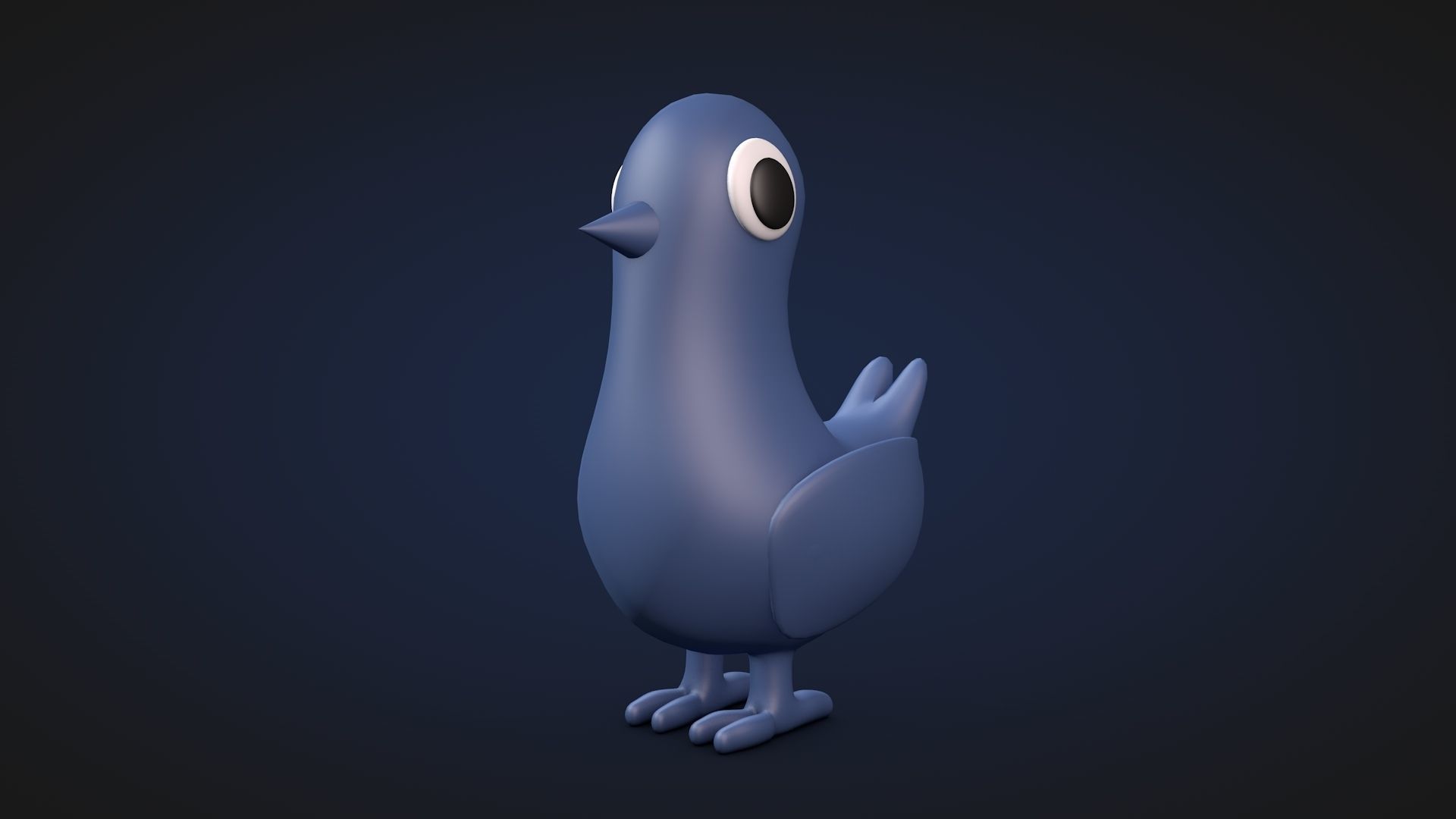 Bird - Toy Low-poly 3D model_2