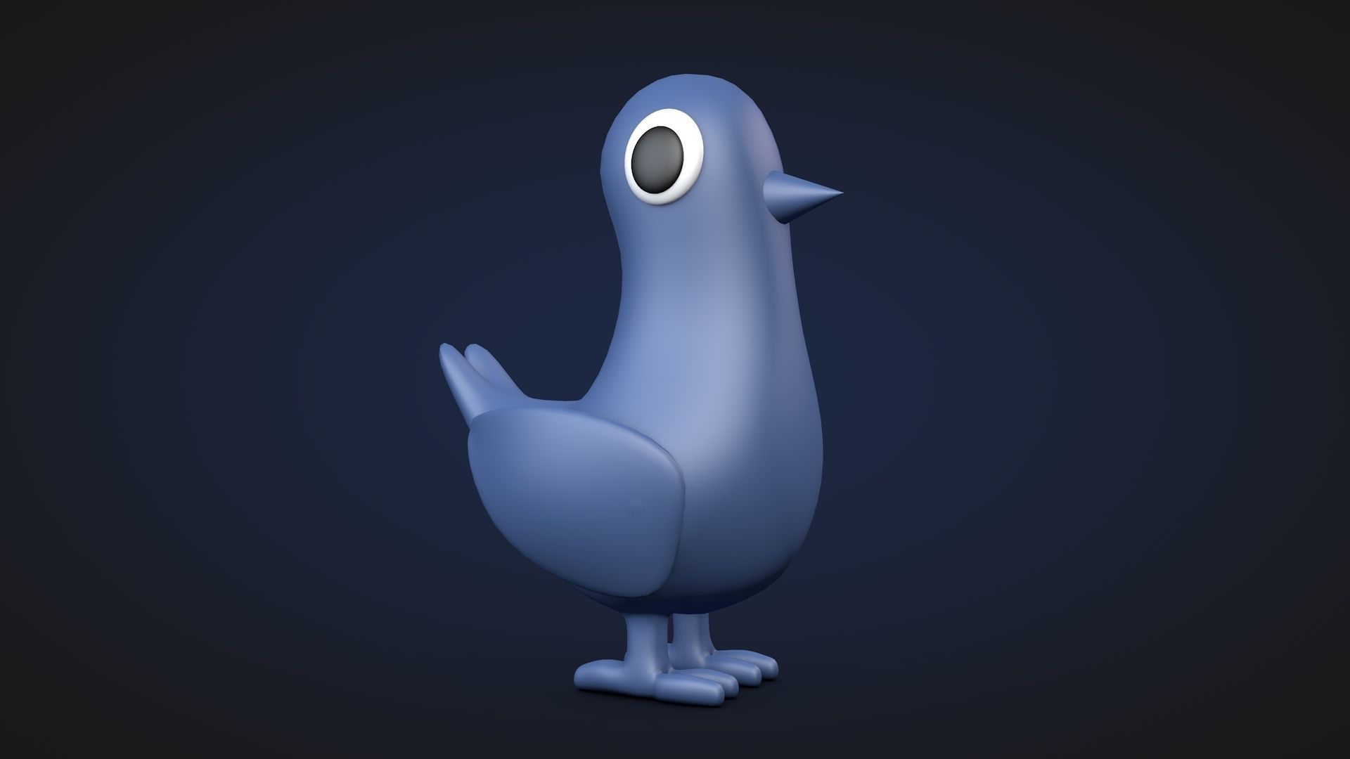 Bird - Toy Low-poly 3D model_5