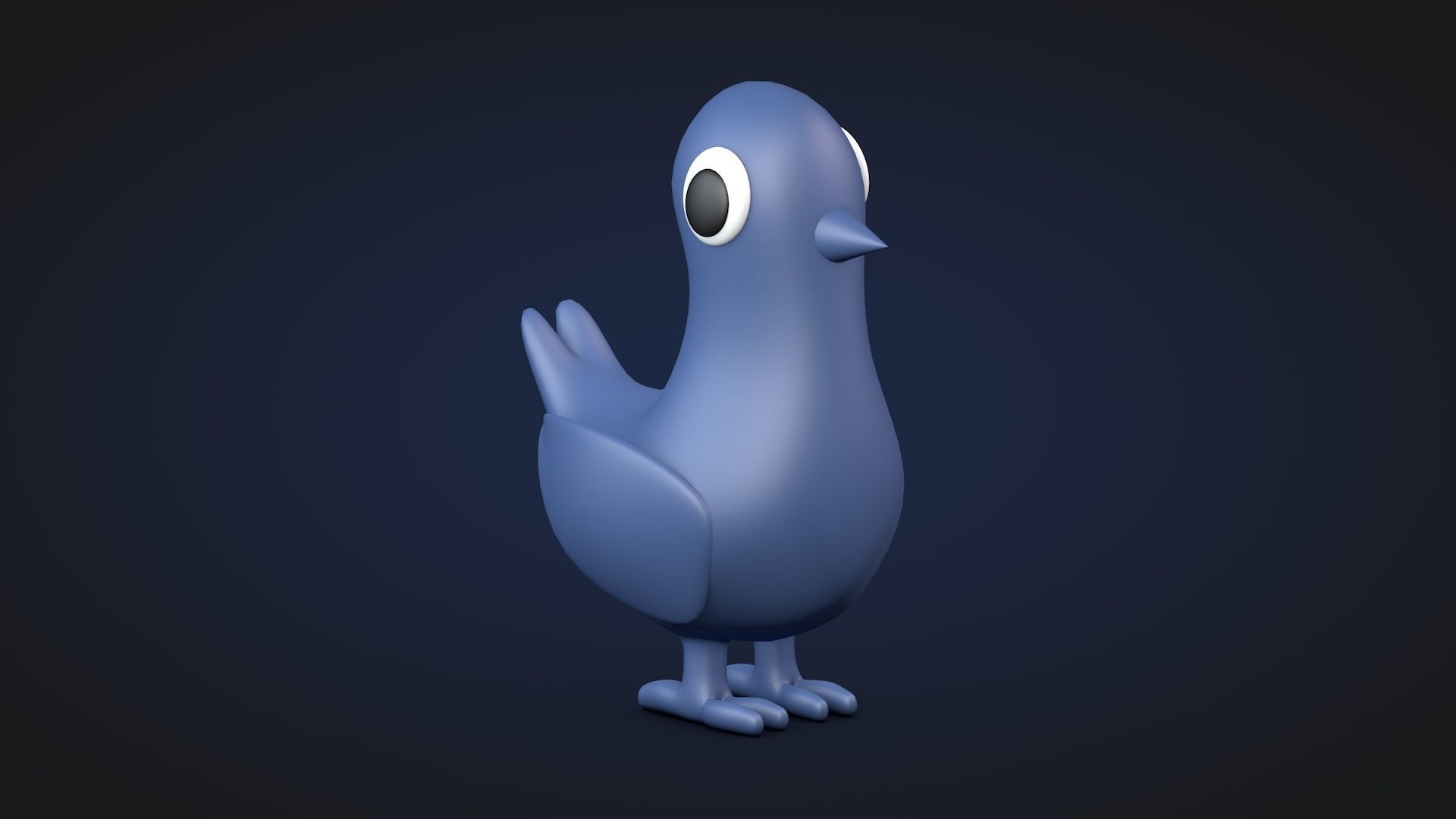 Bird - Toy Low-poly 3D model_1