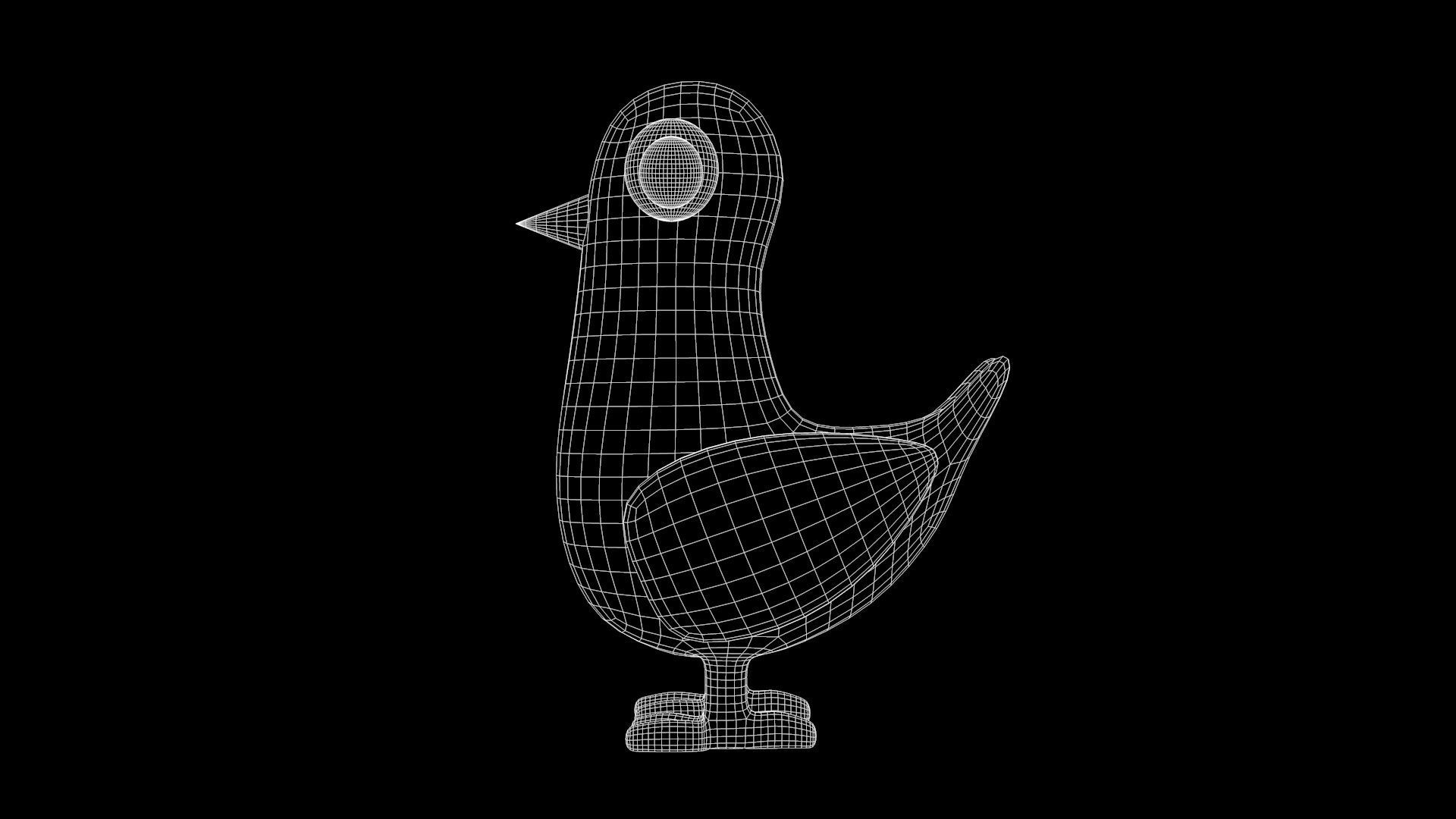 Bird - Toy Low-poly 3D model_7