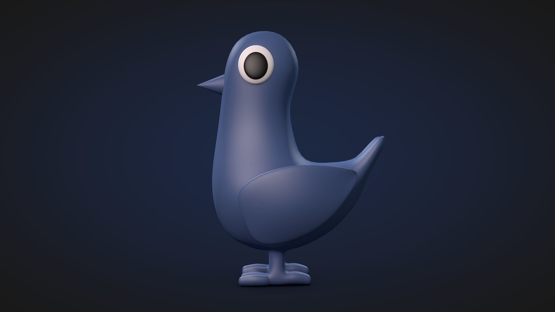 Bird - Toy Low-poly 3D model_3