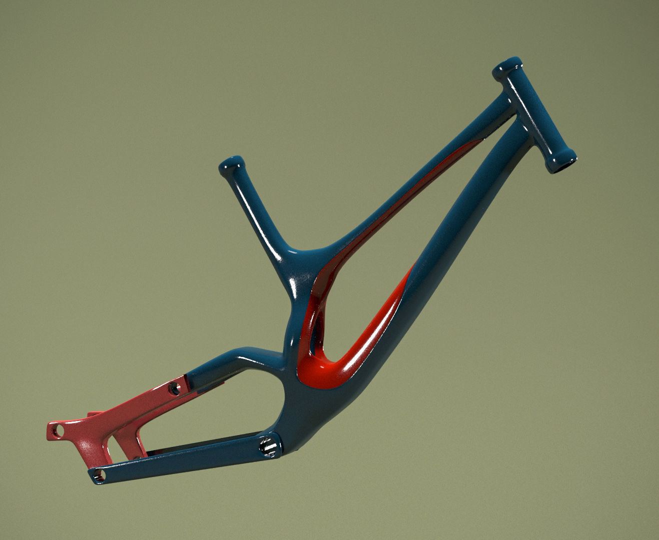 Bicycle Pack Low-poly 3D model_4