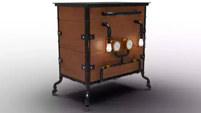 Steampunk cabinet 3D model