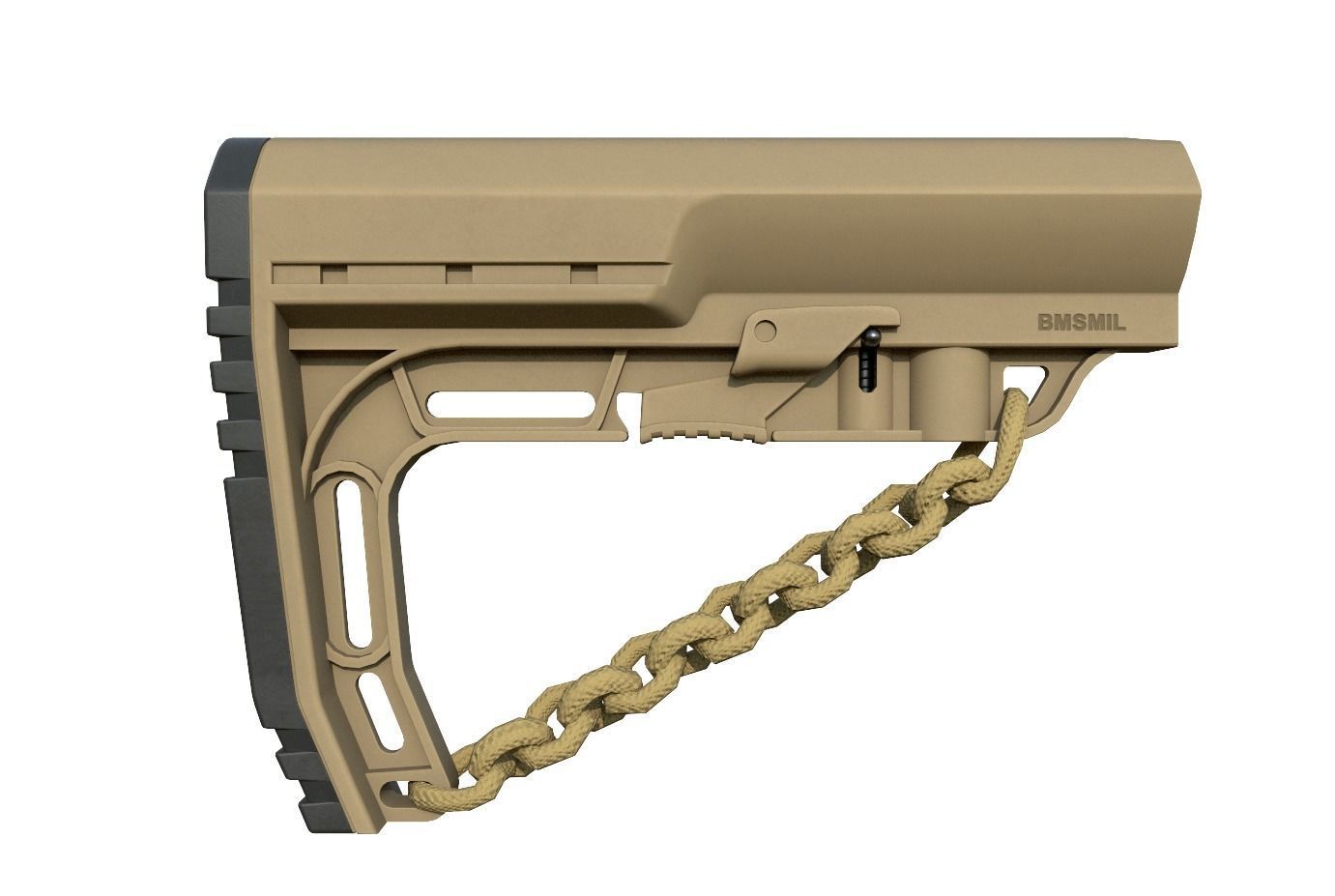 Mission First Tactical AR15 BattleLink Minimalist Stock PBR  Low-poly 3D model_35