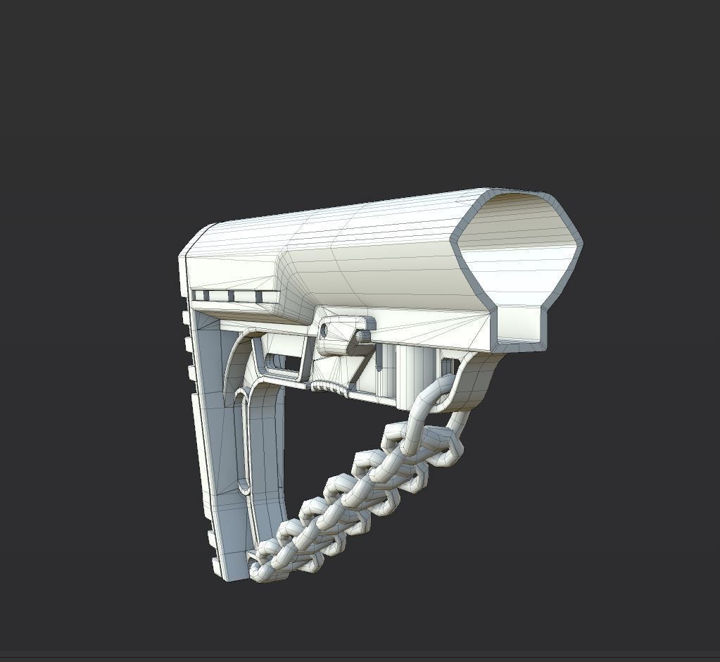 Mission First Tactical AR15 BattleLink Minimalist Stock PBR  Low-poly 3D model_55