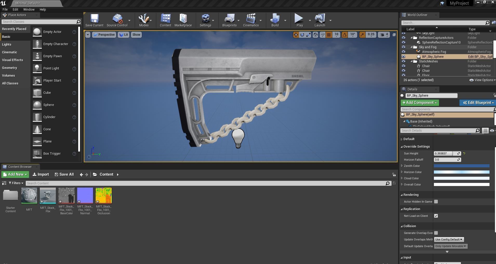 Mission First Tactical AR15 BattleLink Minimalist Stock PBR  Low-poly 3D model_52