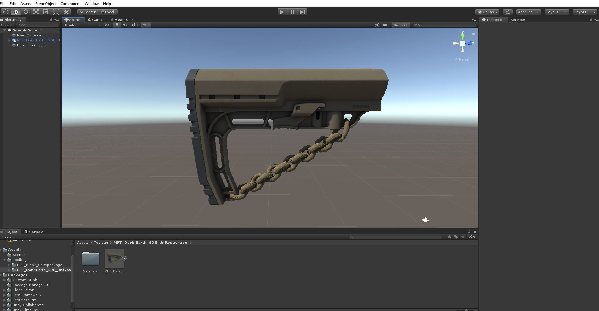 Mission First Tactical AR15 BattleLink Minimalist Stock PBR  Low-poly 3D model_41