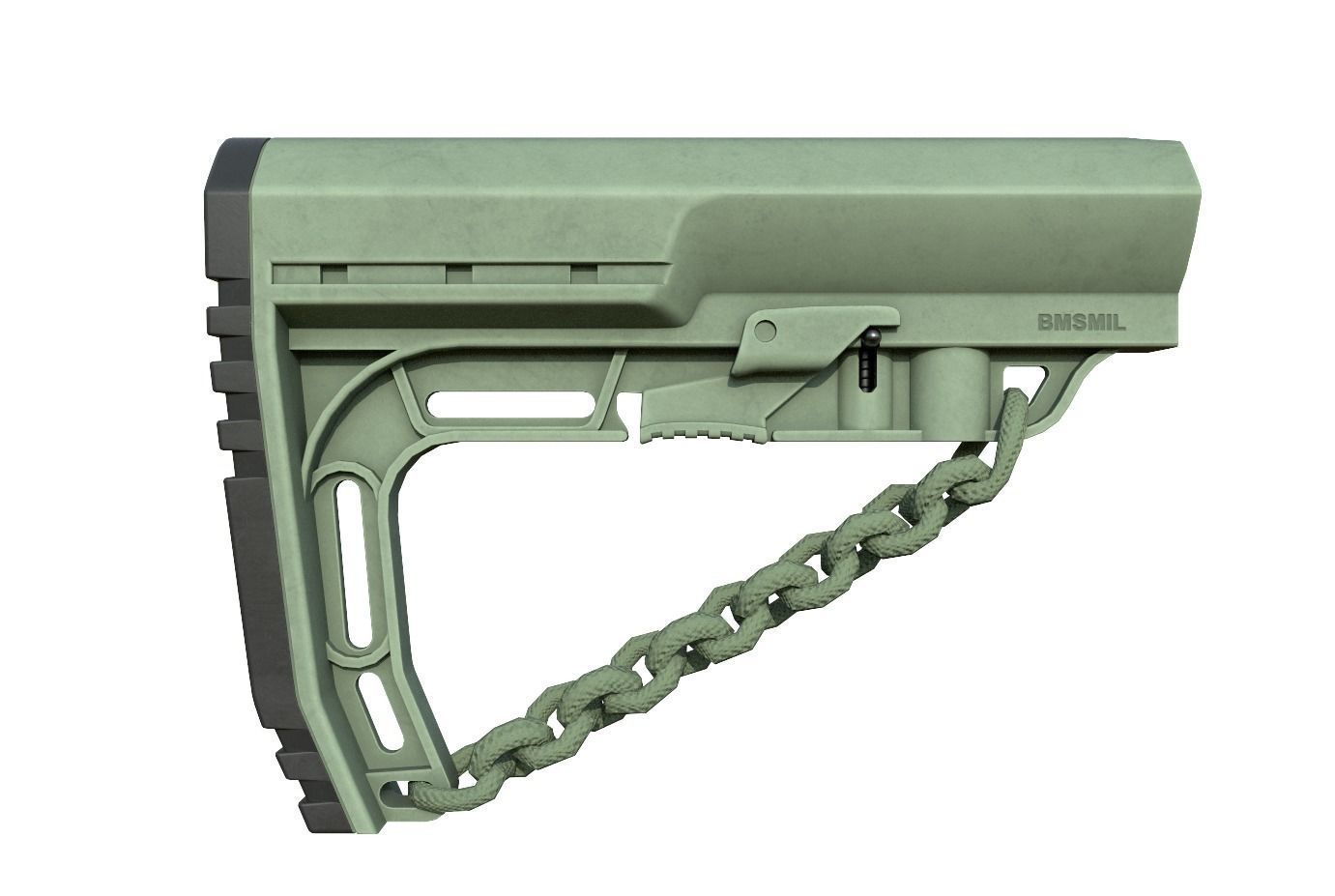 Mission First Tactical AR15 BattleLink Minimalist Stock PBR  Low-poly 3D model_13