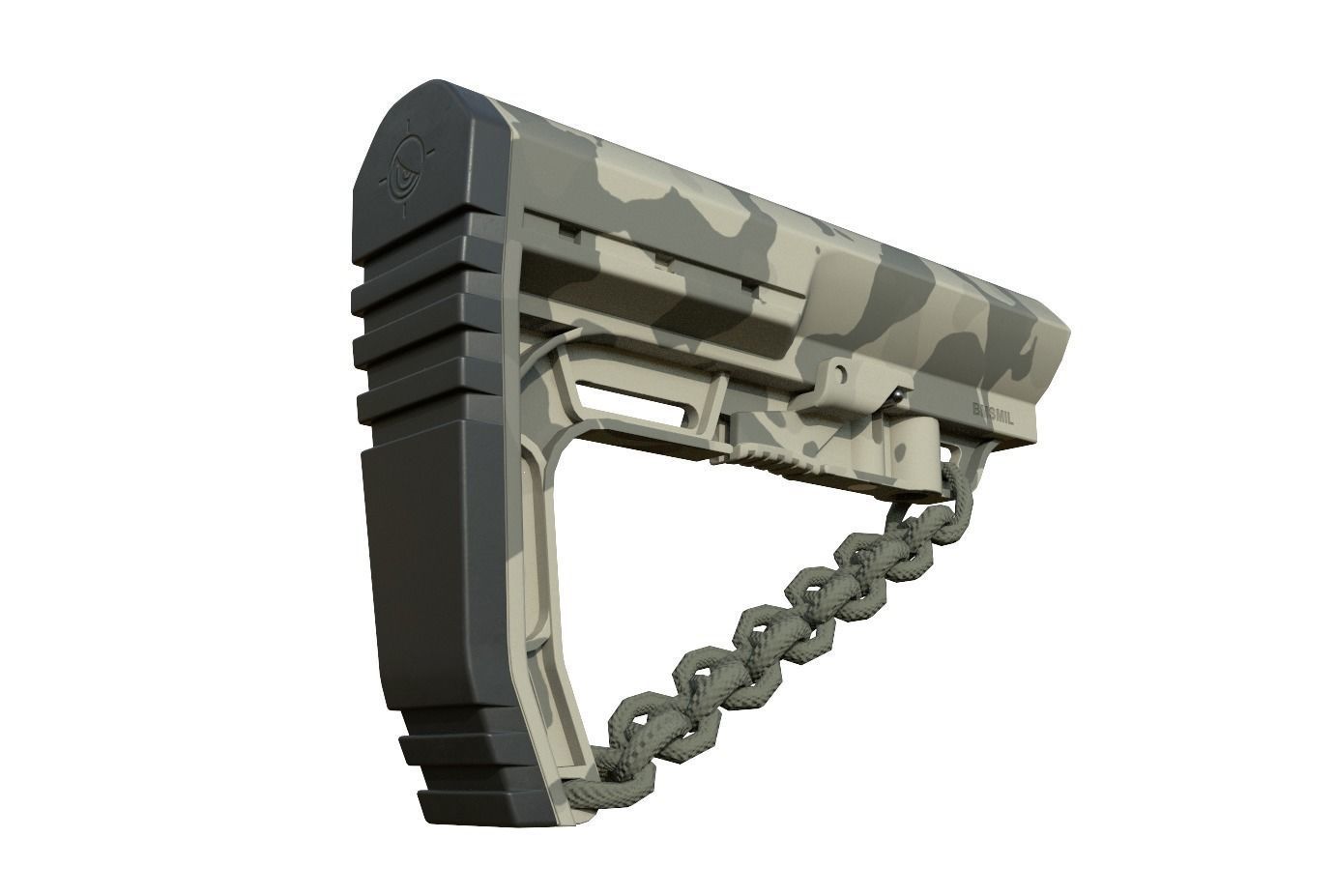 Mission First Tactical AR15 BattleLink Minimalist Stock PBR  Low-poly 3D model_25