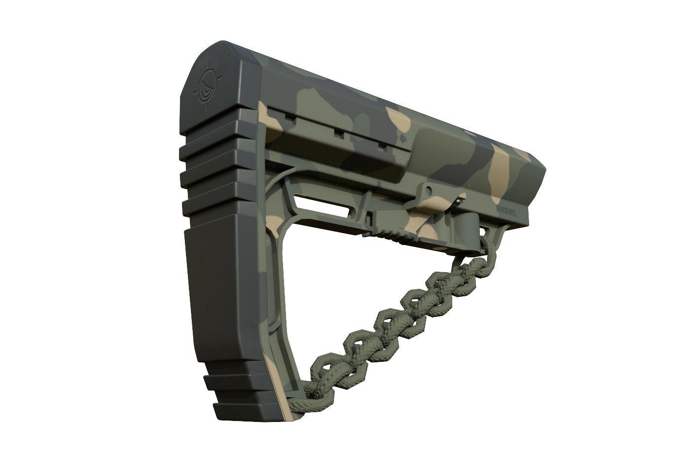 Mission First Tactical AR15 BattleLink Minimalist Stock PBR  Low-poly 3D model_11