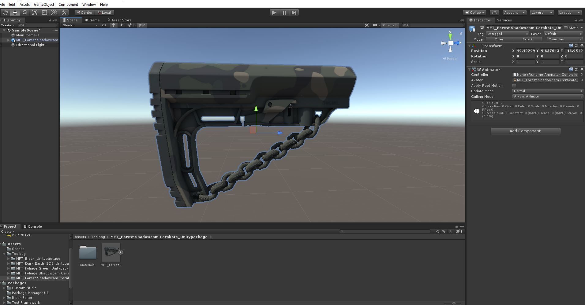 Mission First Tactical AR15 BattleLink Minimalist Stock PBR  Low-poly 3D model_44