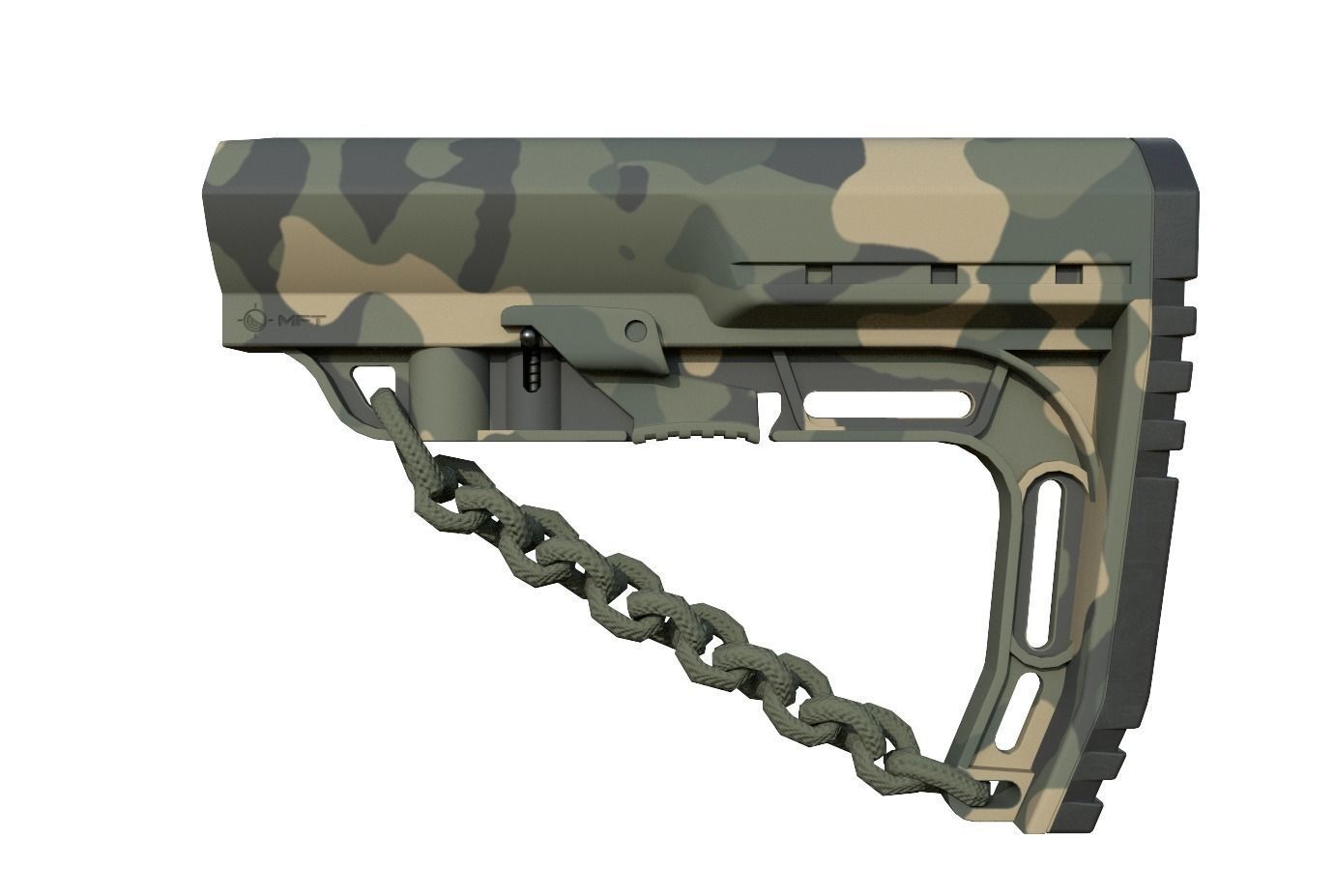 Mission First Tactical AR15 BattleLink Minimalist Stock PBR  Low-poly 3D model_10